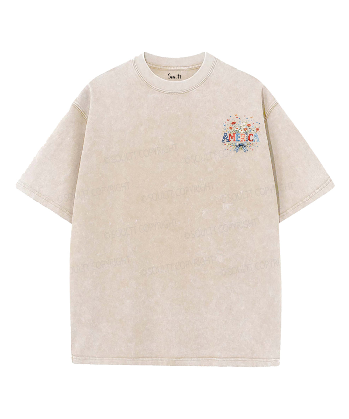 Faith • Freedom • Family Double Sided Unisex Washed Christian T-shirt