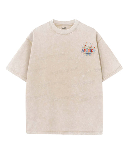 Faith • Freedom • Family Double Sided Unisex Washed Christian T-shirt
