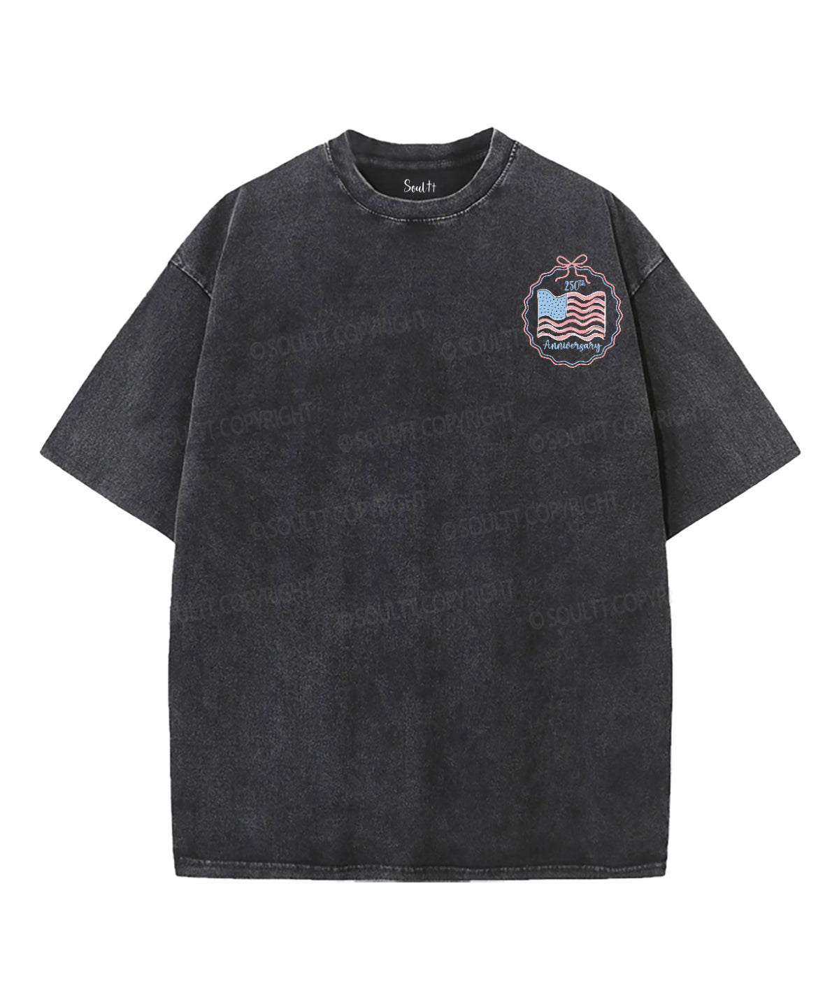 One Nation Under God Double Sided Unisex Washed Christian T-shirt