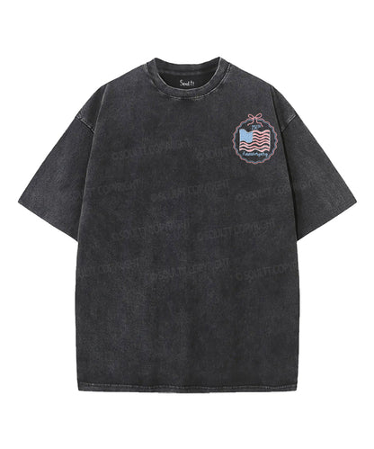 One Nation Under God Double Sided Unisex Washed Christian T-shirt