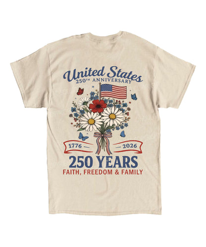 Faith Freedom Double Sided Unisex Cotton Christian T-Shirt
