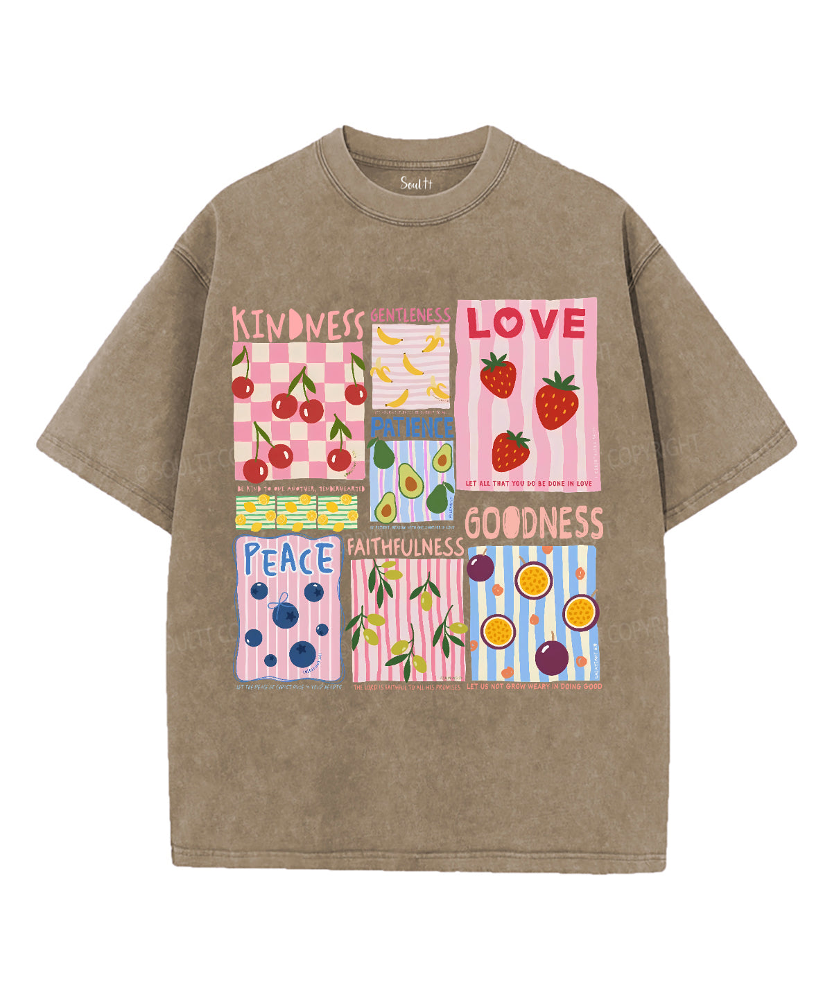 Fruit Of The Spirit Unisex Washed Christian T-shirt