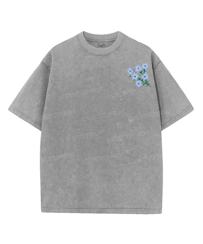 Consider How The Wild Flowers Grow Double Sided Unisex Washed Christian T-shirt