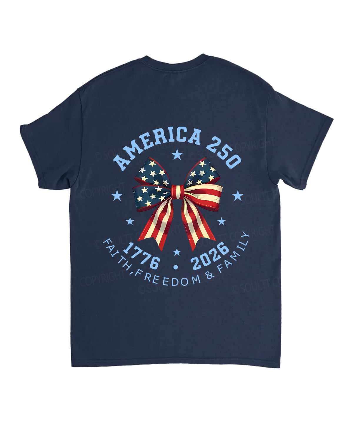 250 Years America Anniversary Double Sided Unisex Cotton Christian T-Shirt