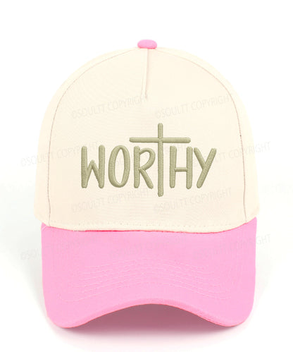 Worthy Embroidered Christian Trucker Hat