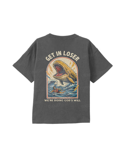 Kids We're Doing God's Will Double Sided Cotton Christian T-shirt