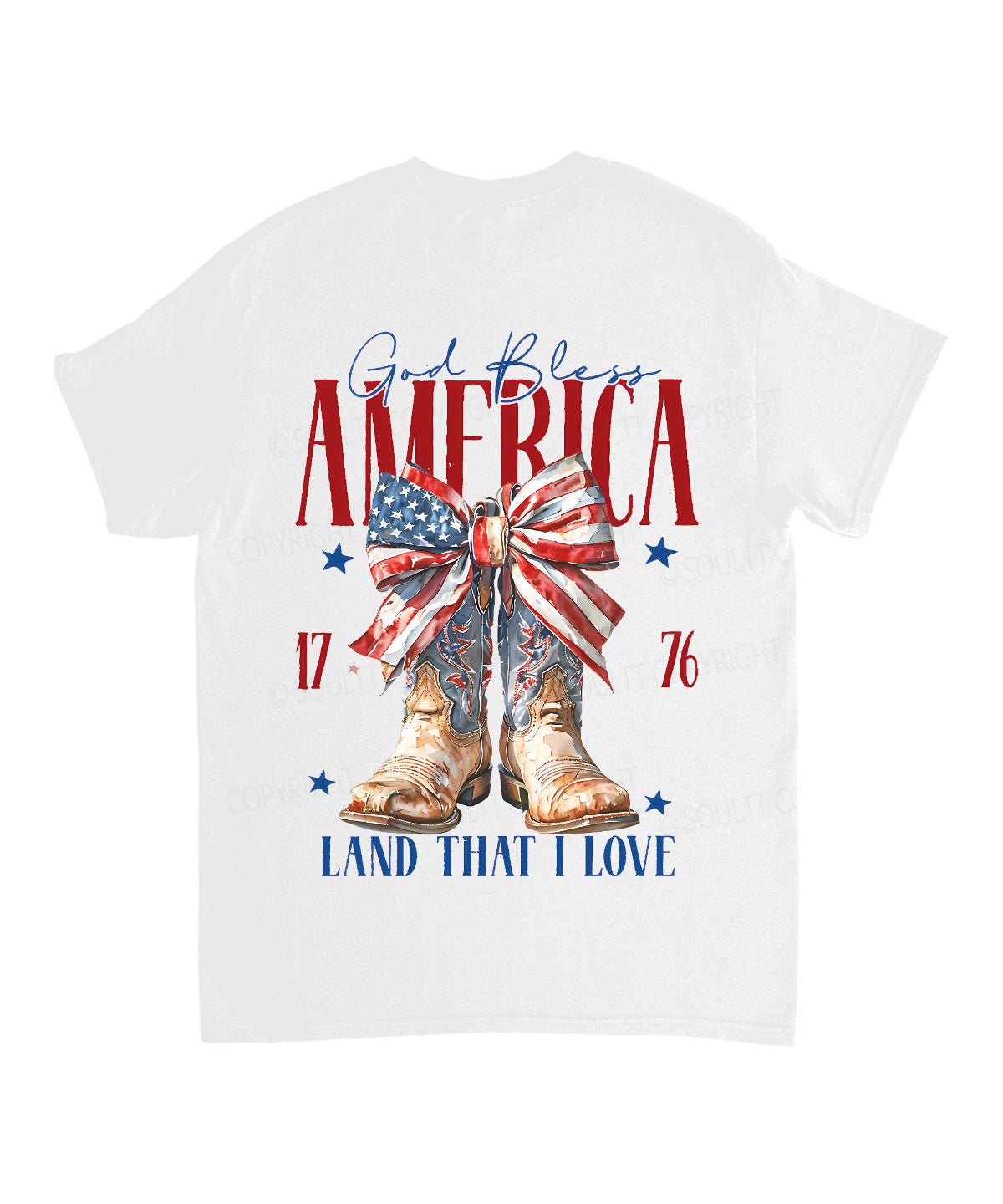 God Bless America Double Sided Unisex Cotton Christian T-Shirt