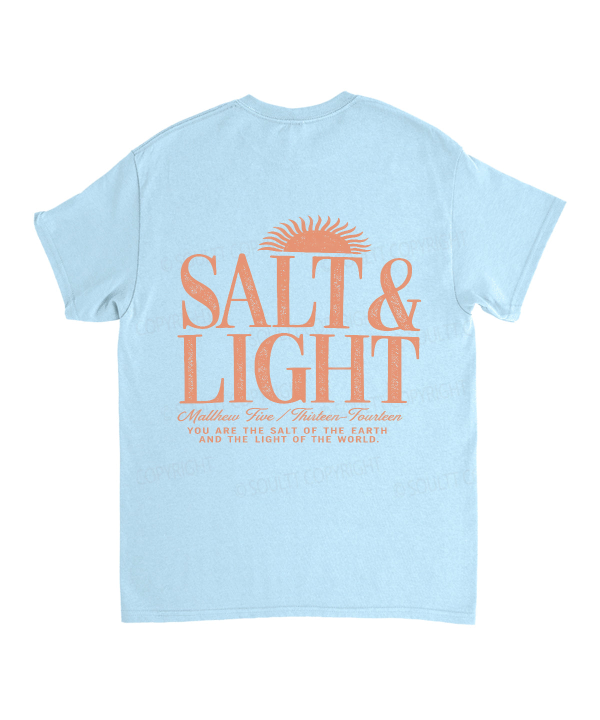 Salt & Light Double Sided Unisex Cotton Christian T-Shirt