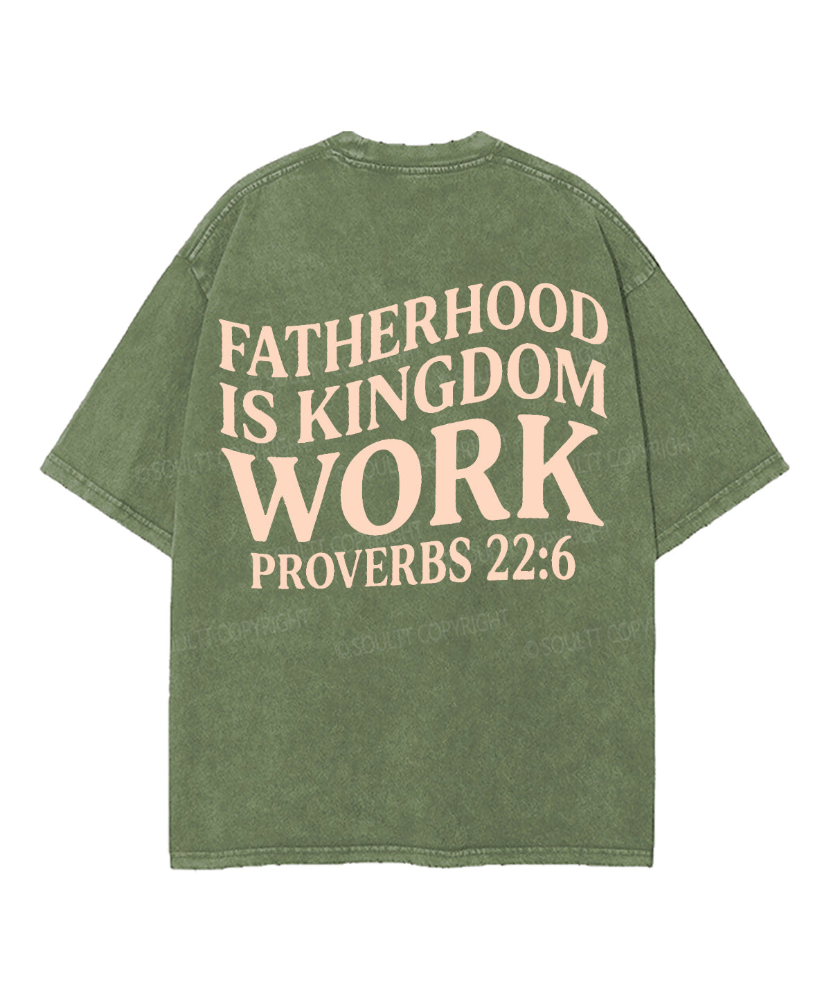 Fatherhood Is Kingdom Double Sided Unisex Washed Christian T-shirt