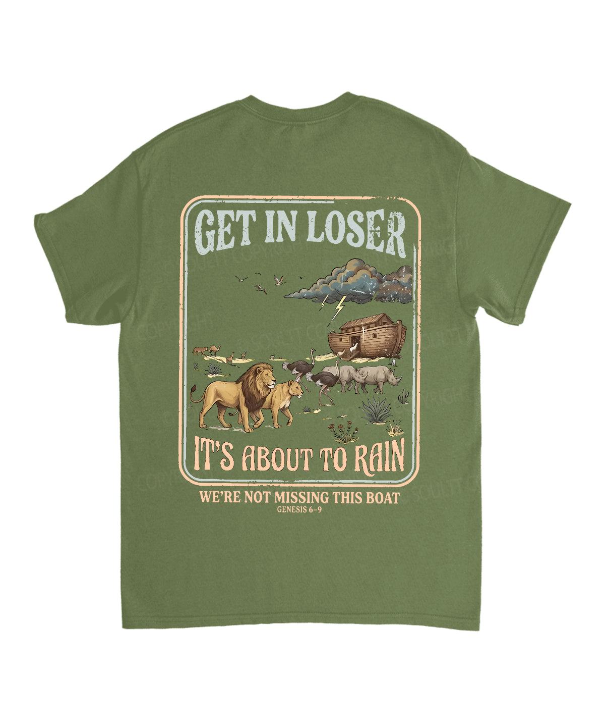 It's About To Rain We're Not Missing This Boat Double Sided Unisex Cotton Christian T-Shirt