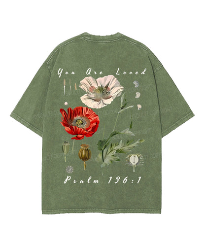You Are Loved Double Sided Unisex Washed Christian T-shirt