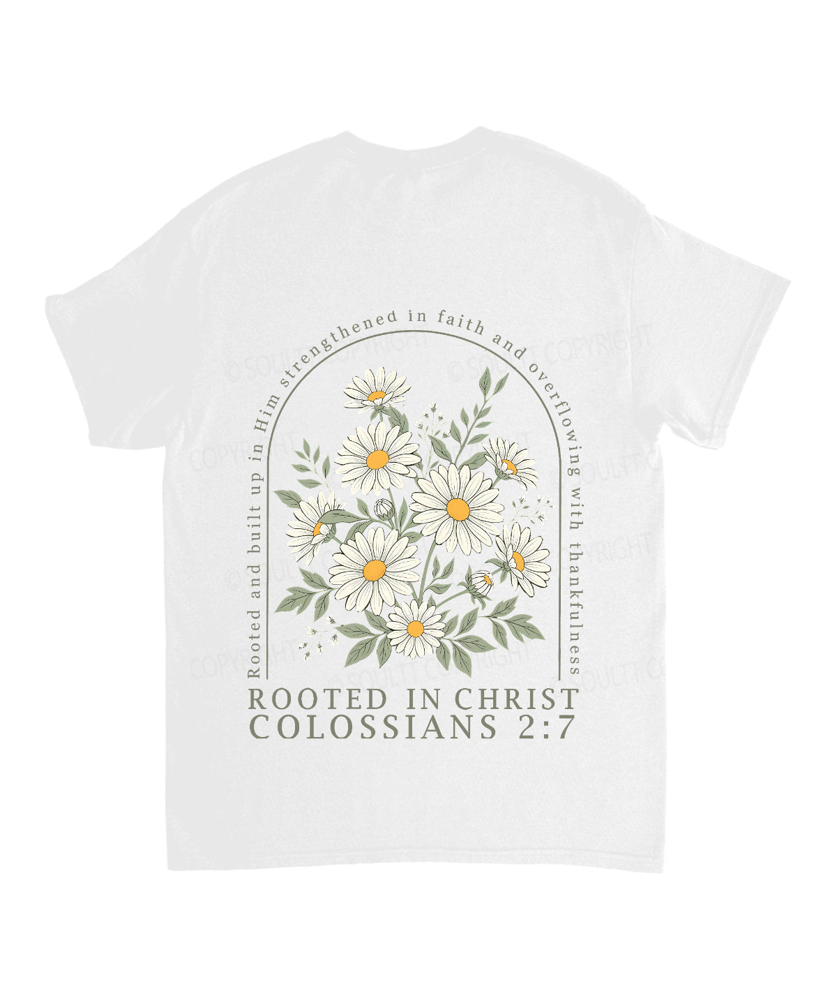 Rooted In Christ Double Sided Unisex Cotton Christian T-Shirt