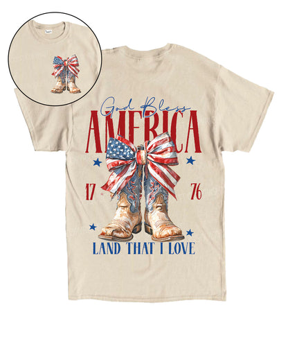 God Bless America Double Sided Unisex Cotton Christian T-Shirt