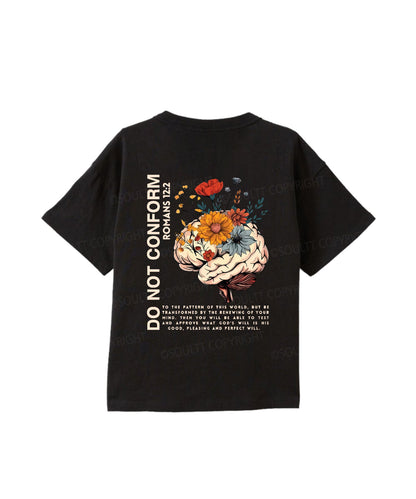 Kids Do Not Conform Double Sided Cotton Christian T-shirt