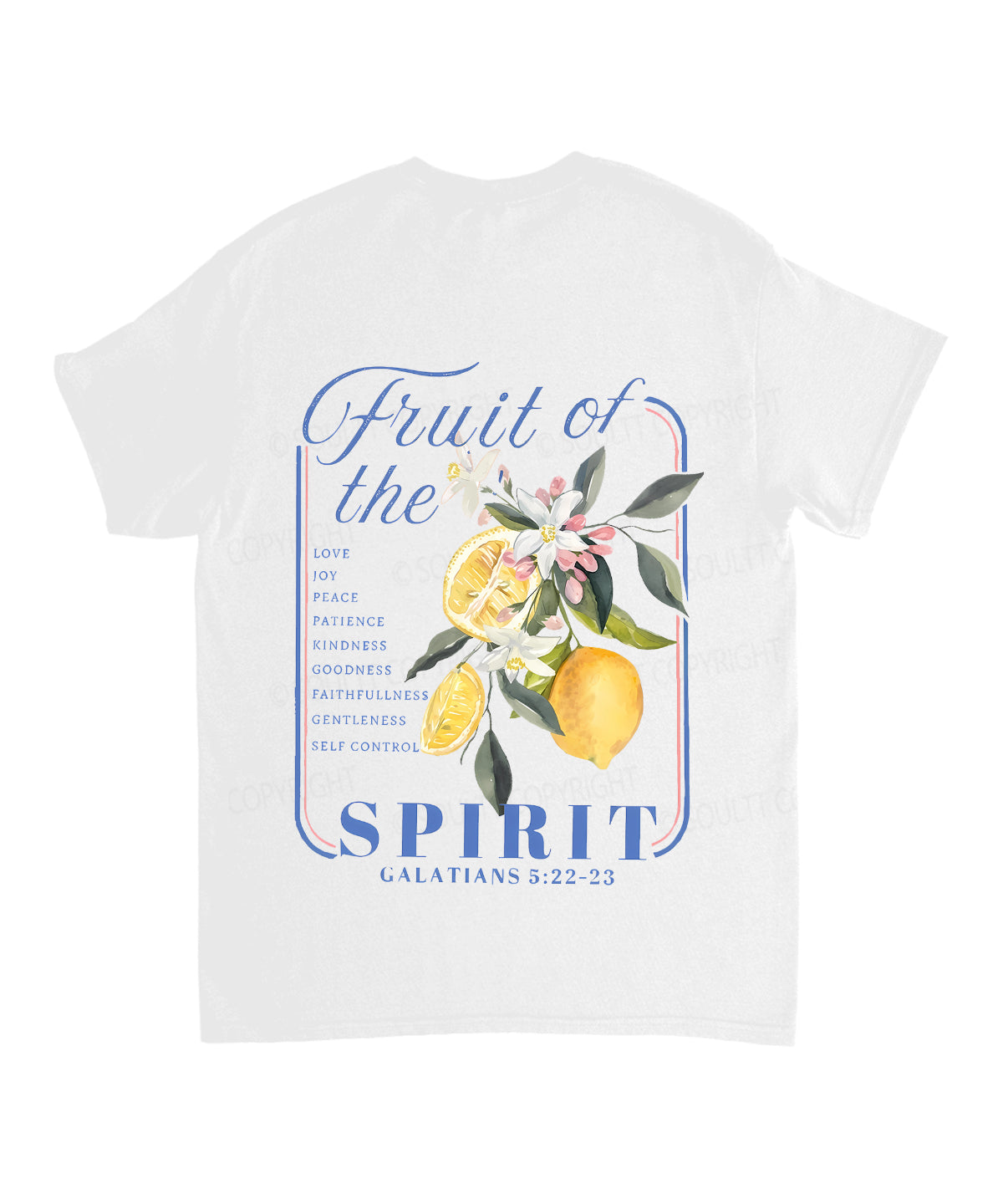 Fruit Of The Spirit Double Sided Unisex Cotton Christian T-Shirt