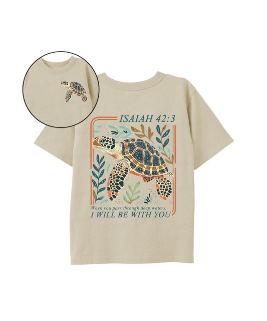 Kids I Will Be With You Double Sided Cotton Christian T-shirt