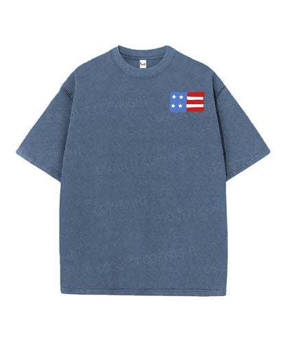She Loves Jesus And America Too Double Sided Unisex Christian Washed T-Shirt & Shorts