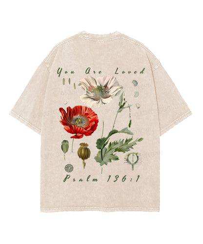 You Are Loved Double Sided Unisex Washed Christian T-shirt