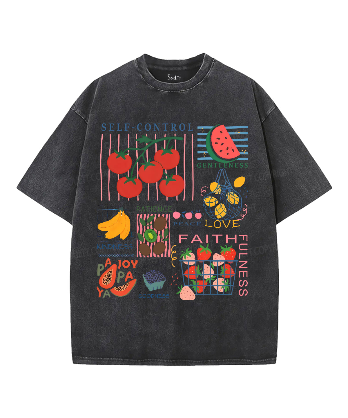Fruit Of The Spirit Unisex Washed Christian T-shirt