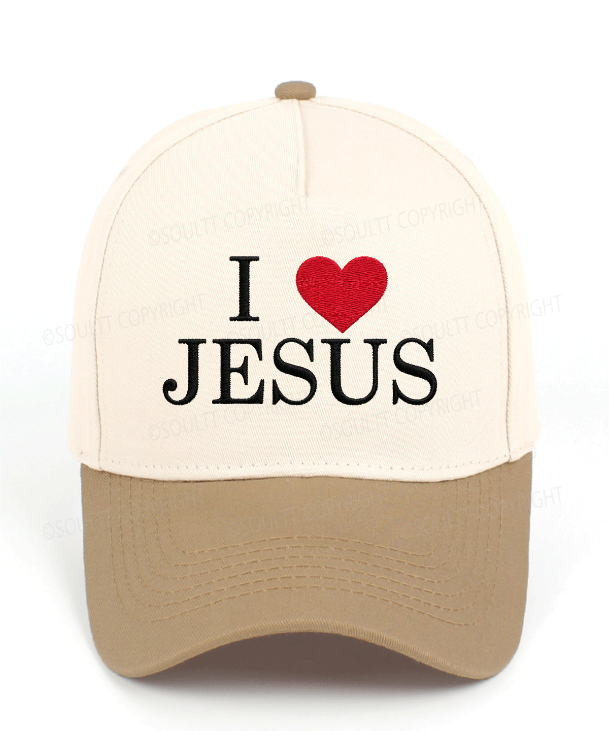 I Love Jesus Embroidered Christian Trucker Hat