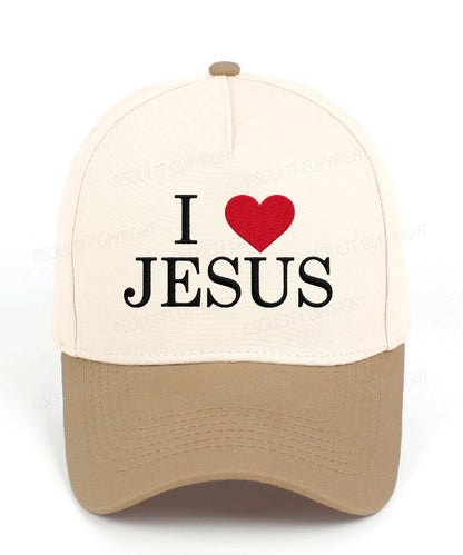 I Love Jesus Embroidered Christian Trucker Hat
