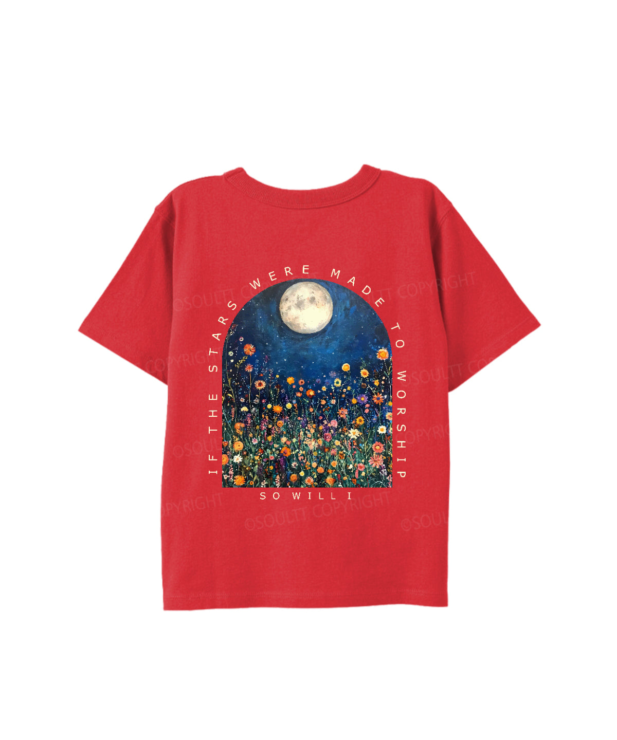 Kids If The Stars Were Made To Worship Double Sided Cotton Christian T-shirt