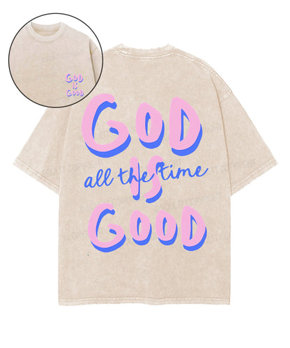 God Is Good Double Sided Unisex Washed Christian T-shirt