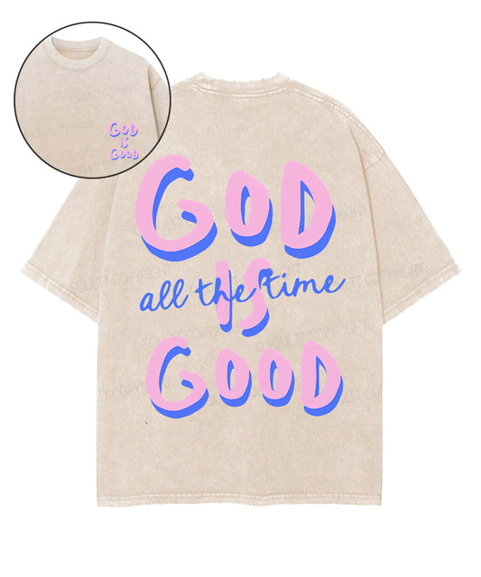 God Is Good Double Sided Unisex Washed Christian T-shirt