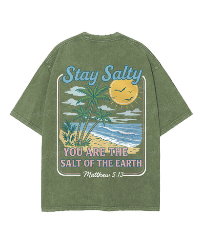 You Are The Salt Of The earth Double Sided Unisex Washed Christian T-shirt
