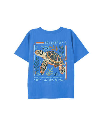 Kids I Will Be With You Double Sided Cotton Christian T-shirt