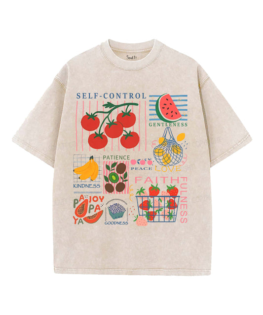 Fruit Of The Spirit Unisex Washed Christian T-shirt