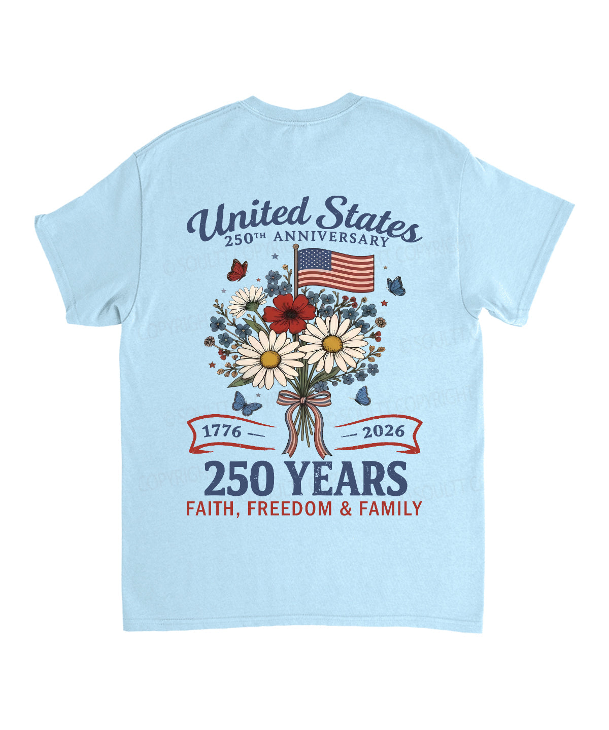 Faith Freedom Double Sided Unisex Cotton Christian T-Shirt