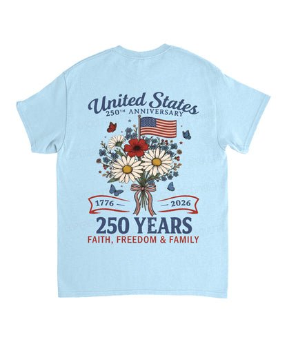 Faith Freedom Double Sided Unisex Cotton Christian T-Shirt