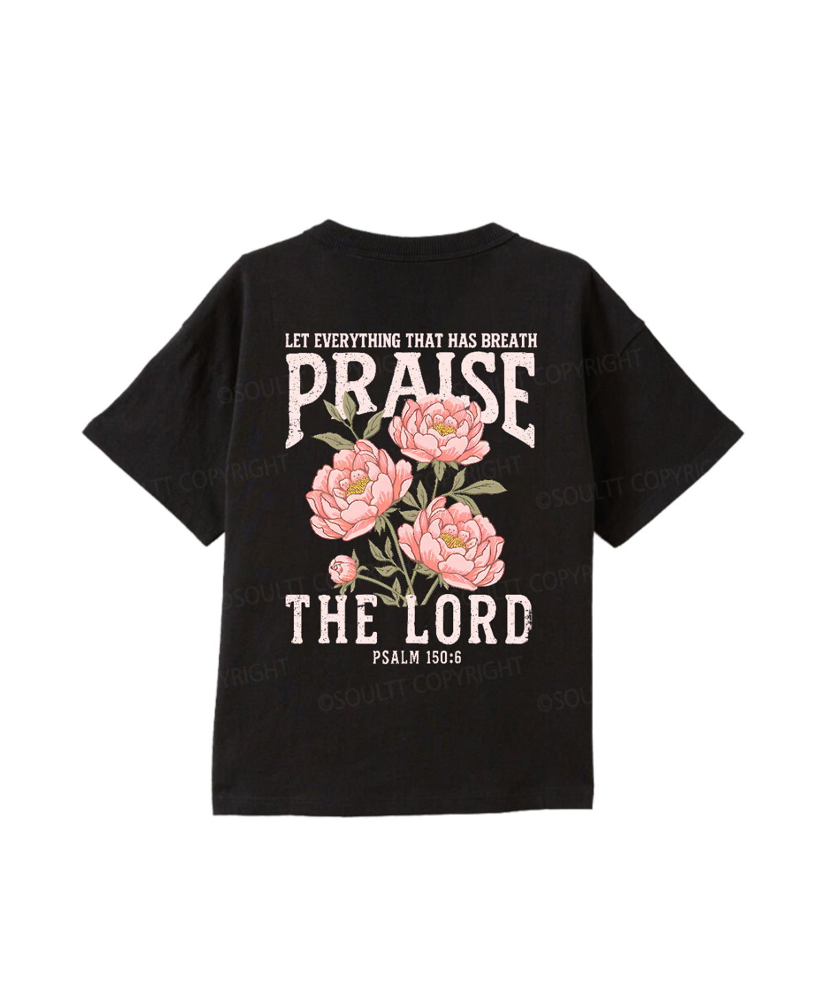 Kids Praise The Lord Double Sided Cotton Christian T-shirt