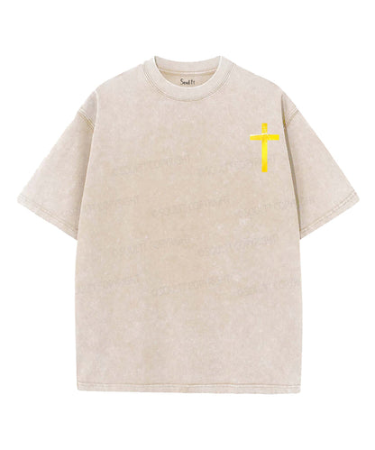 Life Is Butter With Jesus Double Sided Unisex Washed Christian T-shirt