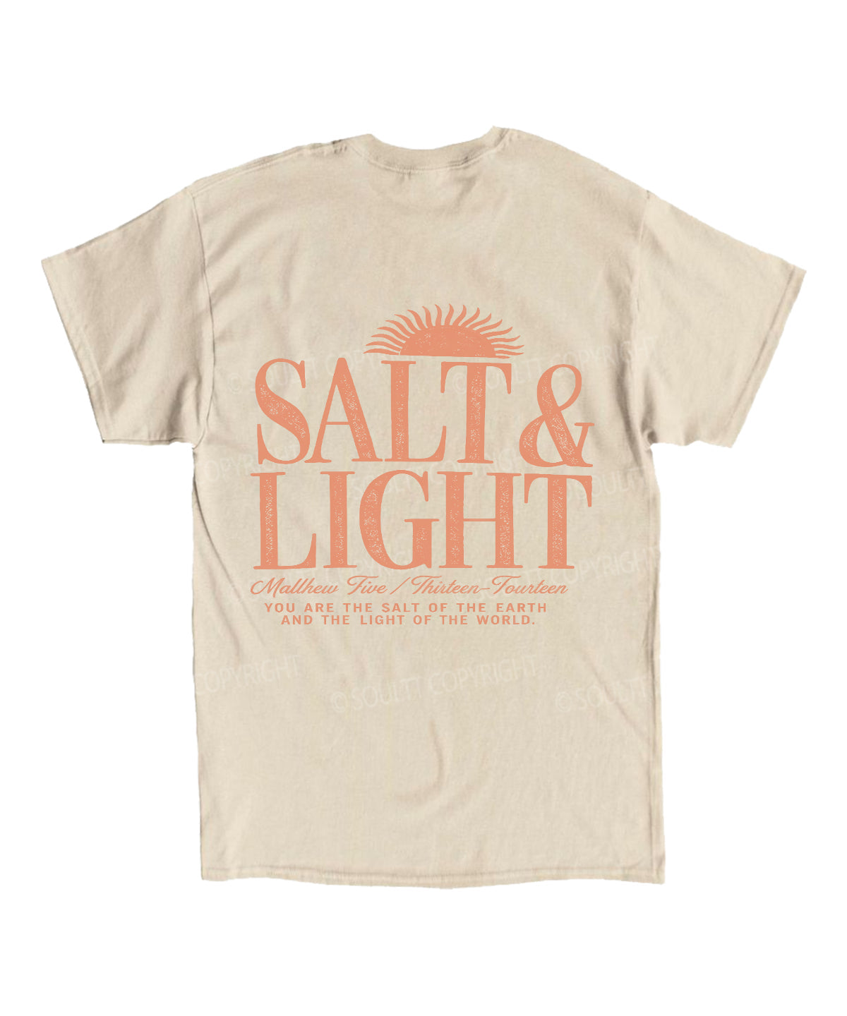 Salt & Light Double Sided Unisex Cotton Christian T-Shirt