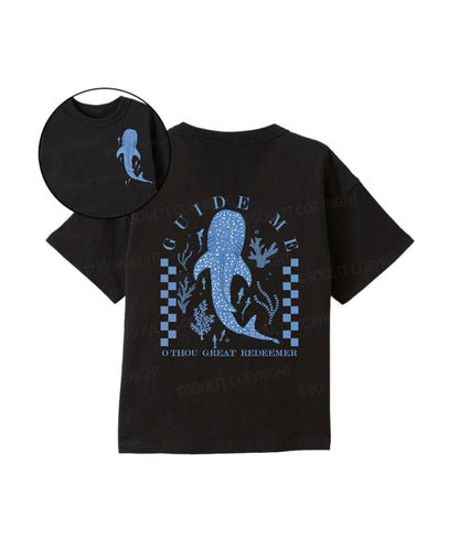 Kids Guide Me ,O Thou Great Redeemer Double Sided Cotton Christian T-shirt