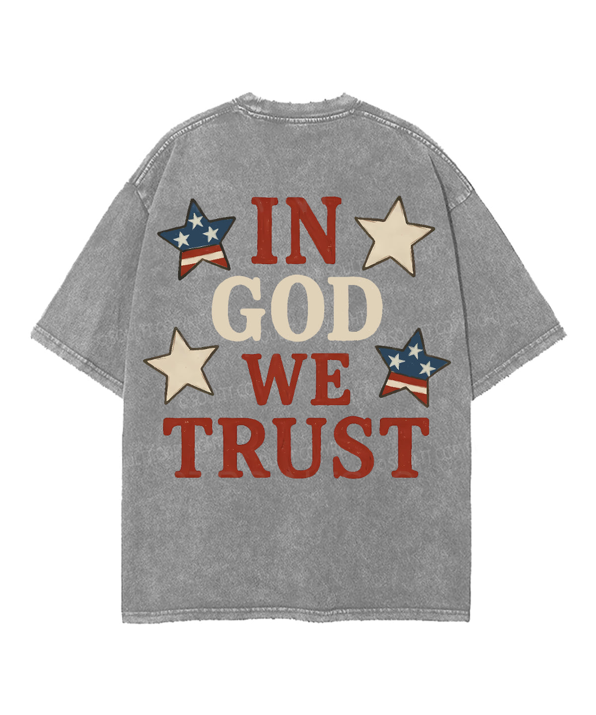 In God We Trust Double Sided Unisex Washed Christian T-shirt