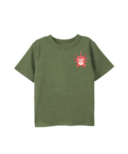 Kids She Loves Jesus And America Double Sided Cotton Christian T-shirt