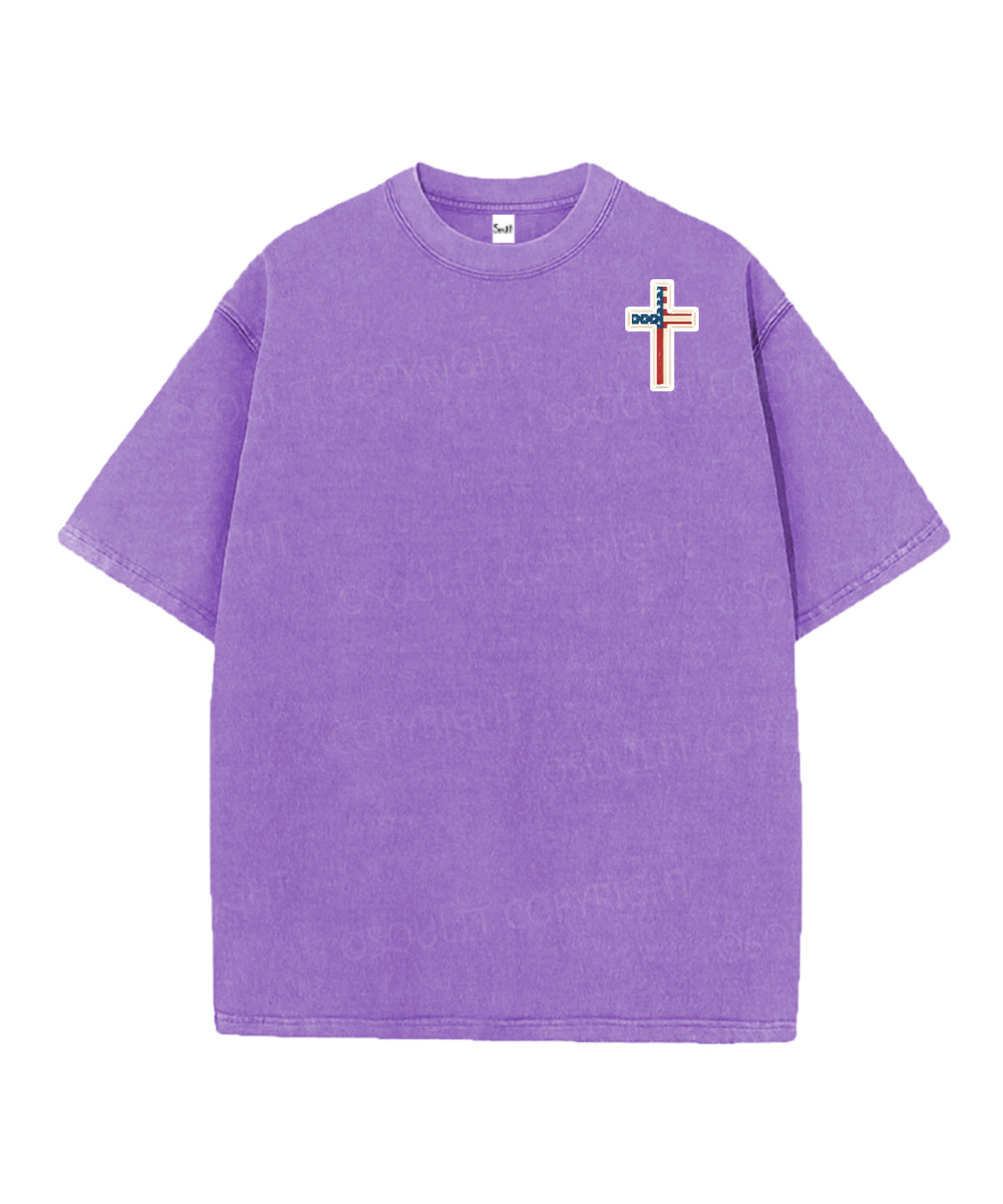 Hooked On Jesus Double Sided Unisex Christian Washed T-Shirt & Shorts