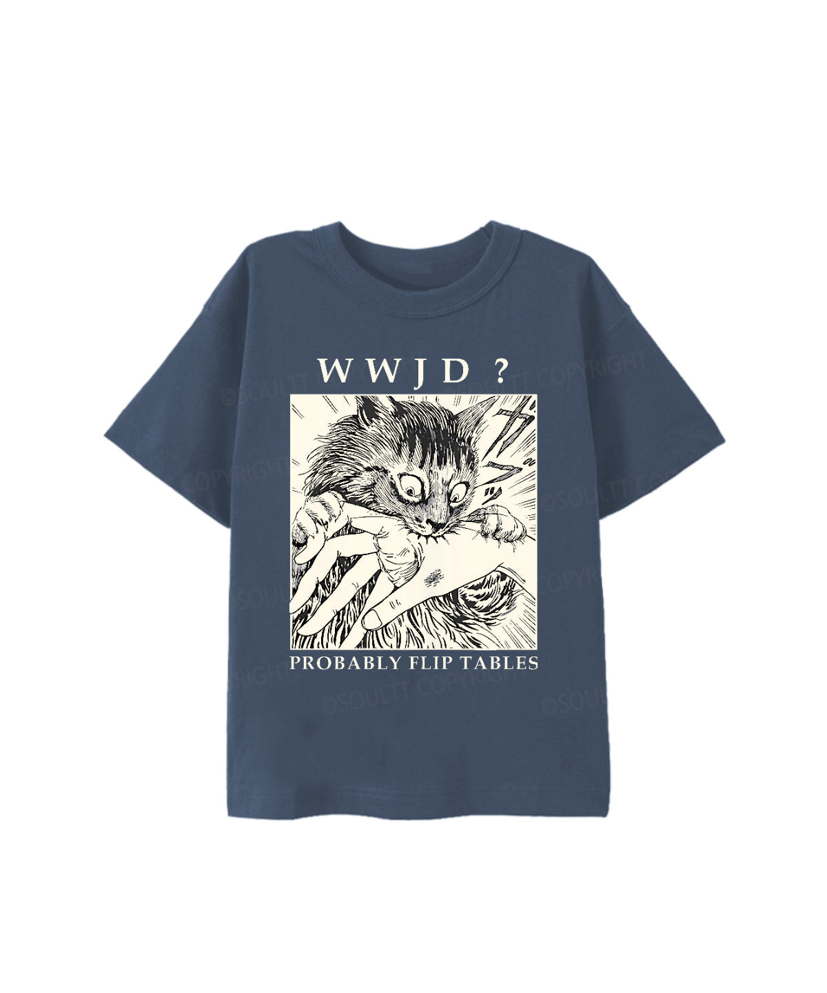 Kids WWJD? Probably Flip Tables Cotton Christian T-shirt