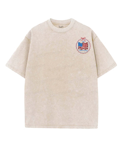 One Nation Under God Double Sided Unisex Washed Christian T-shirt