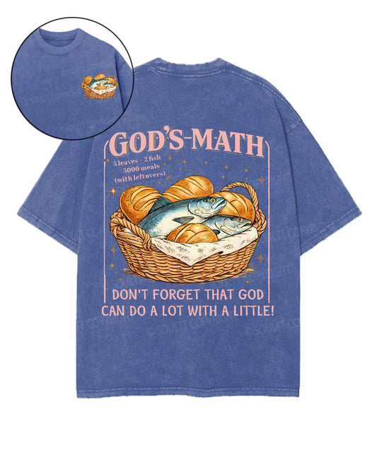 God Can Do A Lot With Little Double Sided Unisex Washed Christian T-shirt