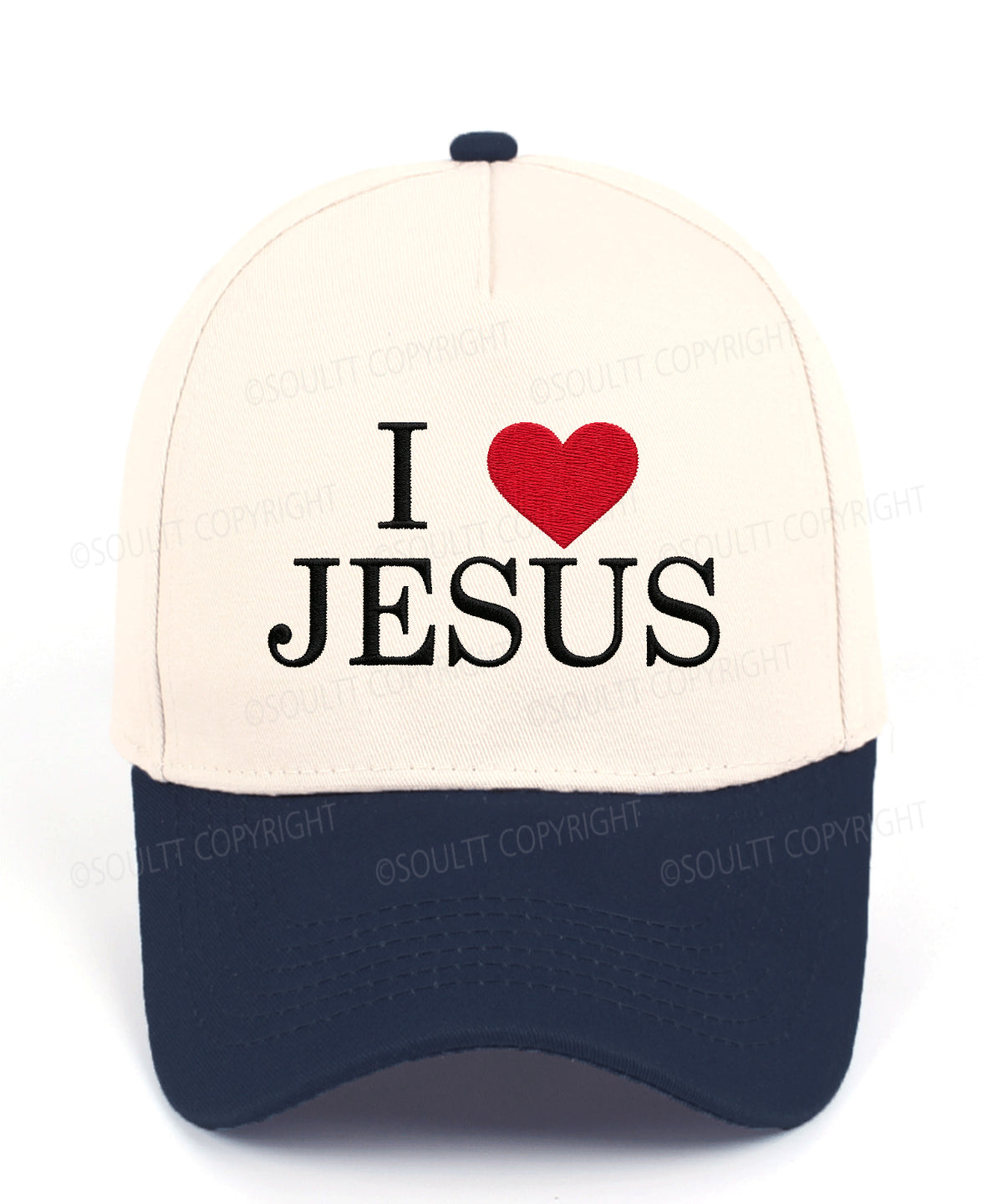 I Love Jesus Embroidered Christian Trucker Hat