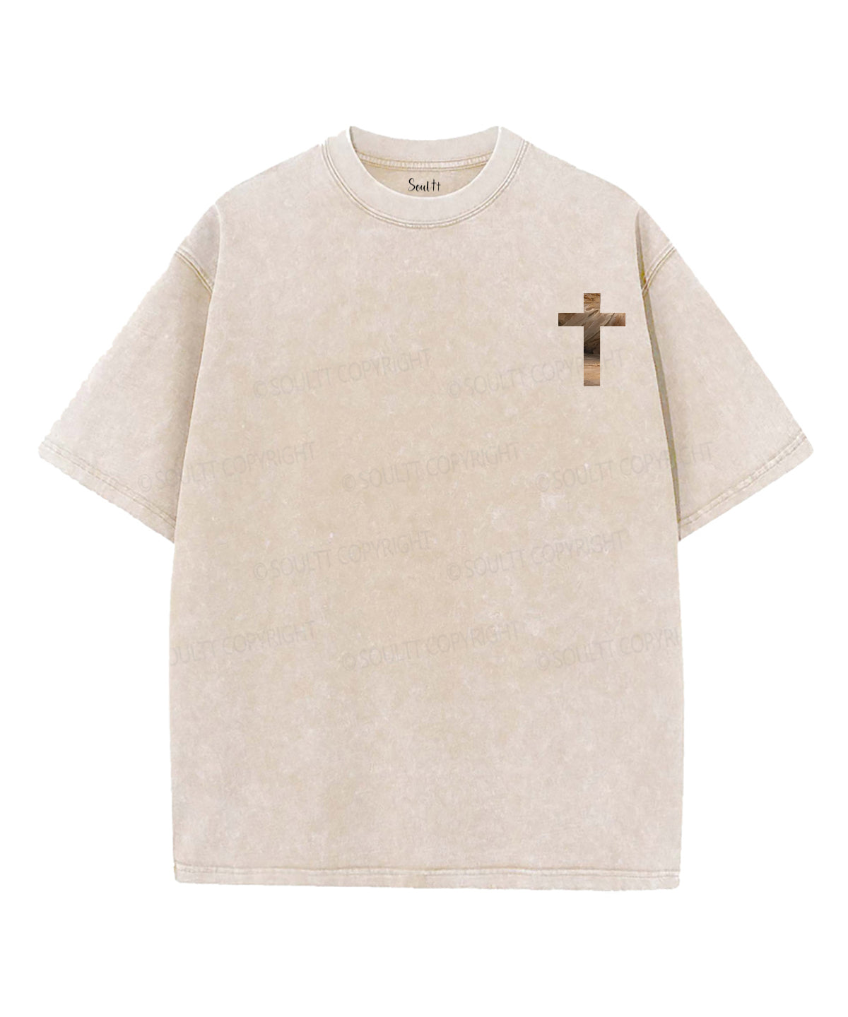For It Is By Grace You Have Been Saved, Through Faith Double Sided Unisex Washed Christian T-shirt