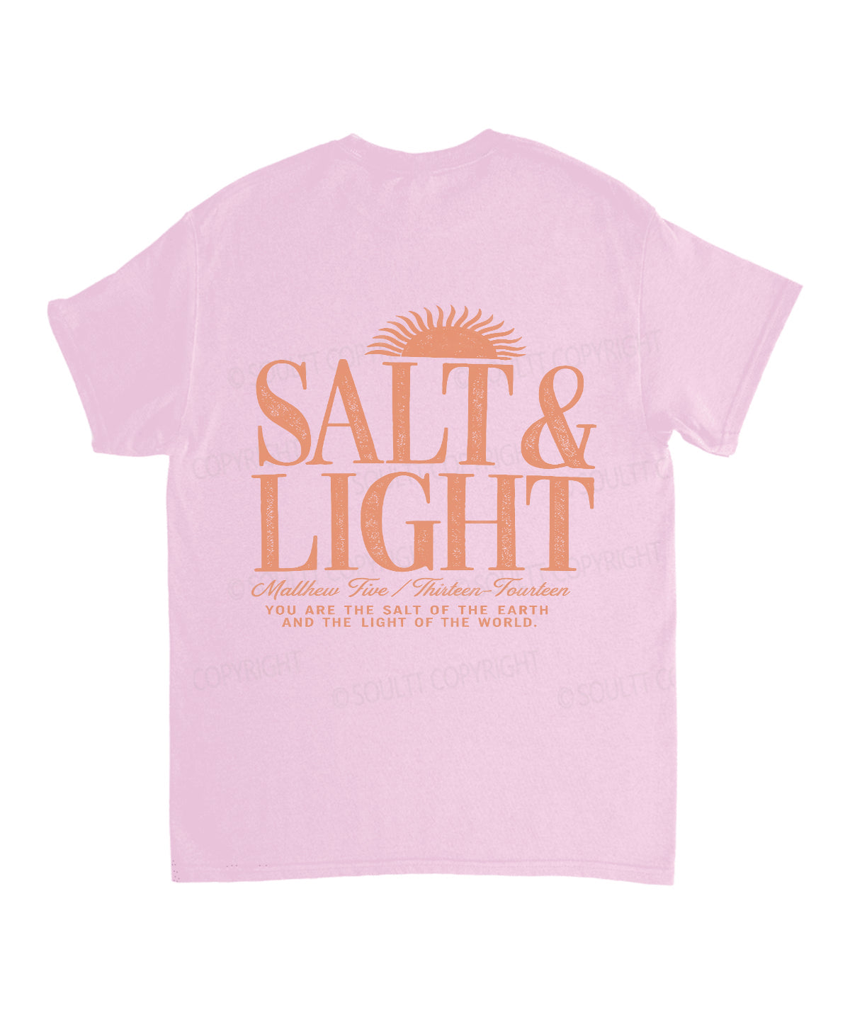 Salt & Light Double Sided Unisex Cotton Christian T-Shirt