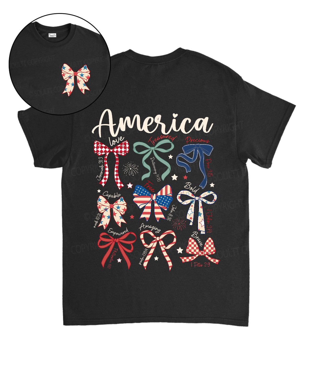 America Double Sided Unisex Cotton Christian T-Shirt