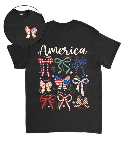 America Double Sided Unisex Cotton Christian T-Shirt
