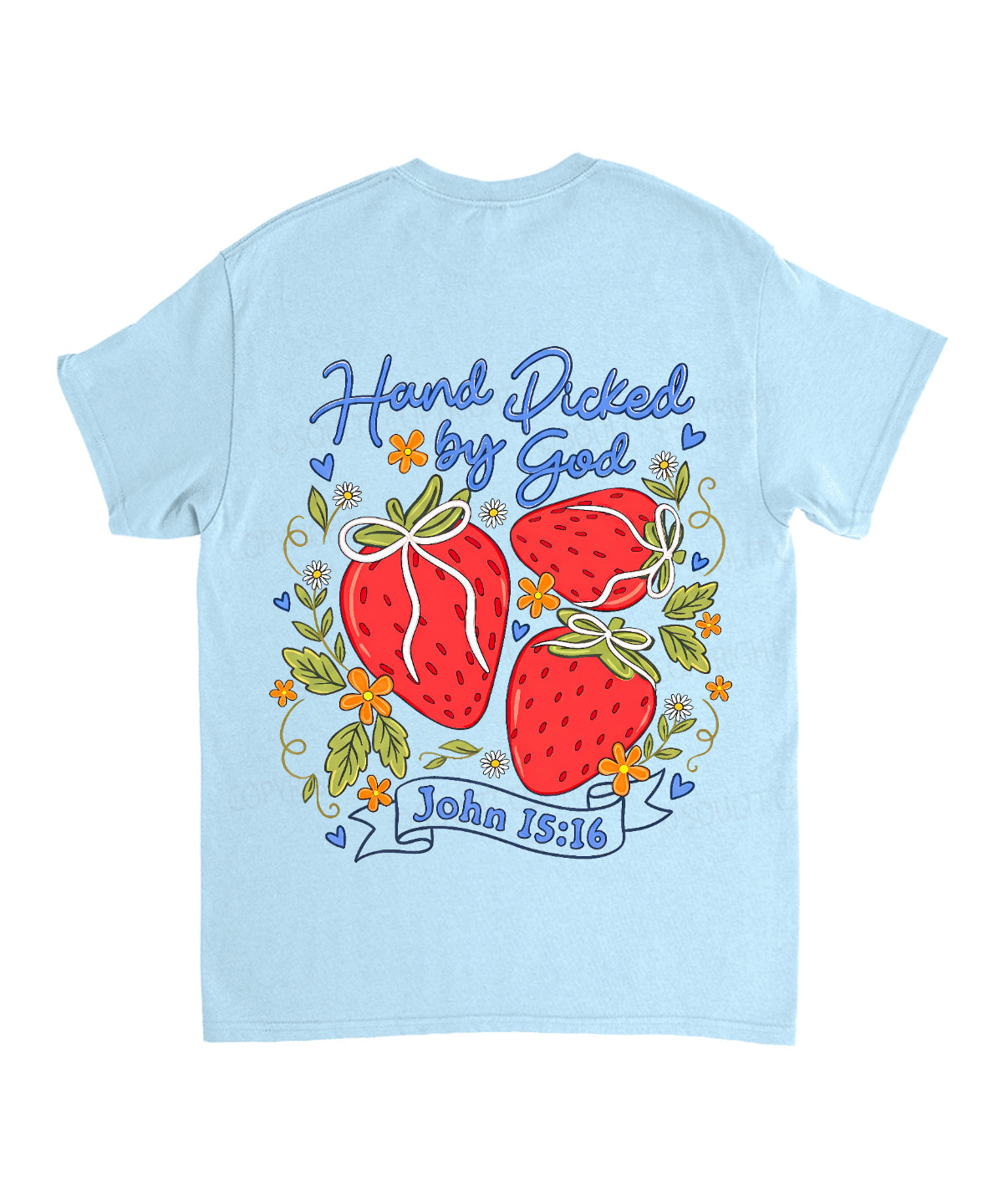 Hand Picked By God Double Sided Unisex Cotton Christian T-Shirt