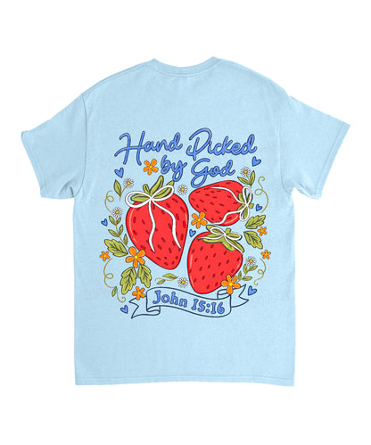 Hand Picked By God Double Sided Unisex Cotton Christian T-Shirt